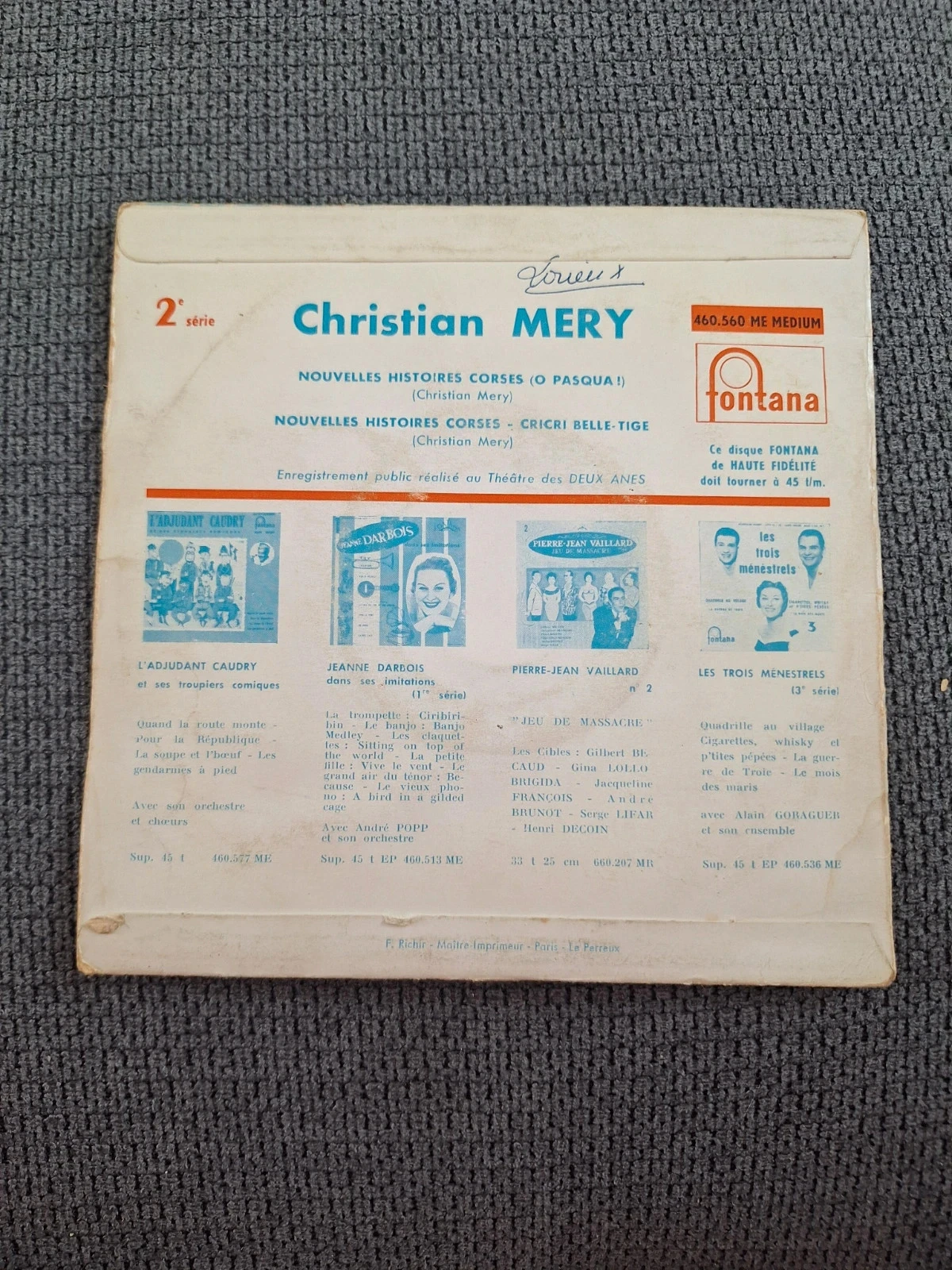 Disco super 45 rpm Fontana 460.560 ME – photo 2